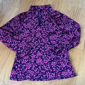 G/Fore athletic 1/4 zip pullover twilight/pink floral size small